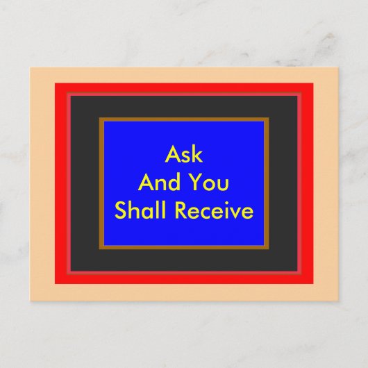 ! UCreate Zazzle - Vraag het u Briefkaart (Voorkant)