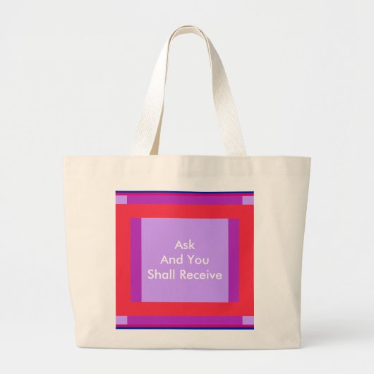 ! UCreate Zazzle - Vraag het u Grote Tote Bag (Voorkant)