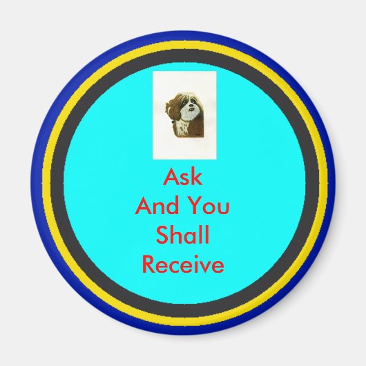 ! UCreate Zazzle - Vraag het u Magneet (Voorkant)