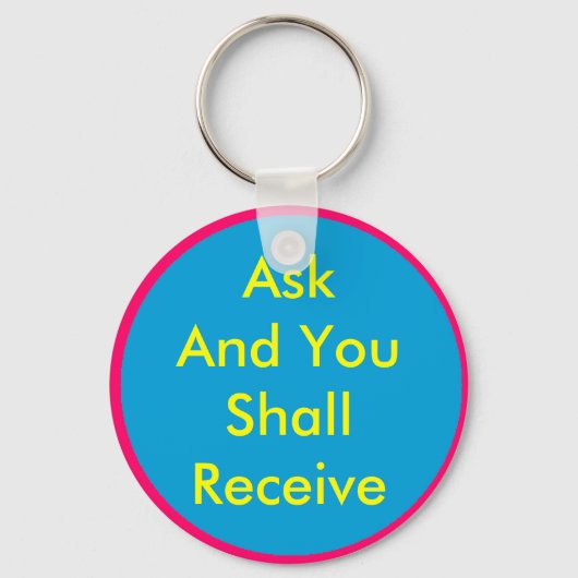 ! UCreate Zazzle - Vraag het u Sleutelhanger (Voorkant)