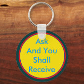 ! UCreate Zazzle - Vraag het u Sleutelhanger (Voorkant)