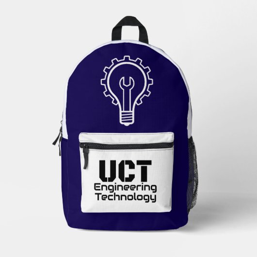 UCT_ENGINEERING PRINTED BACKPACK BEDRUKTE RUGZAK (Voorkant)