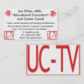 UCTV Educatie en loopbaanadvies Business Visitekaartje (Voorkant / Achterkant)