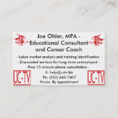 UCTV Educatie en loopbaanadvies Business Visitekaartje (Voorkant)