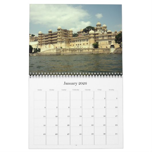 Udaipur 2025 kalender (Jan 2026)