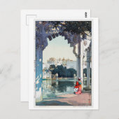 Udaipur Castle, India, Hiroshi Yoshida Briefkaart (Voorkant / Achterkant)