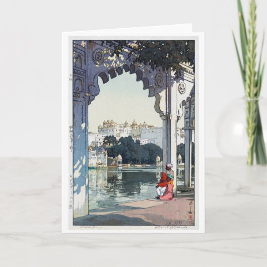 Udaipur Castle, India, Hiroshi Yoshida Kaart (Voorkant)