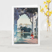 Udaipur Castle, India, Hiroshi Yoshida Kaart (Gele Bloem)