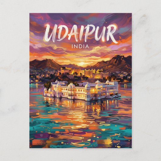 Udaipur India Briefkaart (Voorkant)
