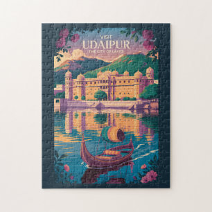 Udaipur India City Palace Illustratie Reiskunst Legpuzzel