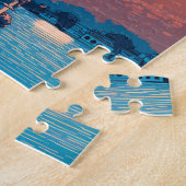 Udaipur India Illustratie Reizen Art Vintage Legpuzzel (Zijkant)