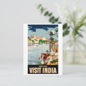 Udaipur, India, vrouwen in het meer Briefkaart (Staand voorkant)