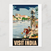 Udaipur, India, vrouwen in het meer Briefkaart (Voorkant)