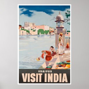 Udaipur Kunst India Reisposter Indiase Print