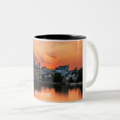 Udaipur sunset over Lake Pichola Tweekleurige Koffiemok (Voorkant rechts)