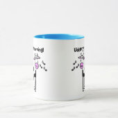 Udderly A-moo-sing Singing Koe Pun Cartoon Design Mok (Midden)
