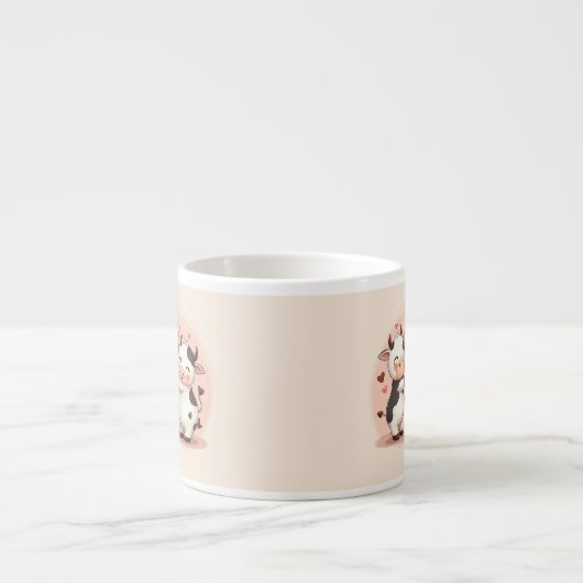 Udderly Adorable Cow Mug 🐮💕 Espresso Kop (Voorkant)