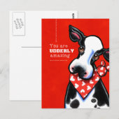 Udderly Amazing Lieverd Koe Briefkaart (Voorkant / Achterkant)