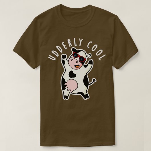 Udderly Cute Koe Pun T-shirt (Design voorkant)