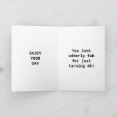 UDDERLY FAB 40ste VERJAARDAG HUMOR Kaart