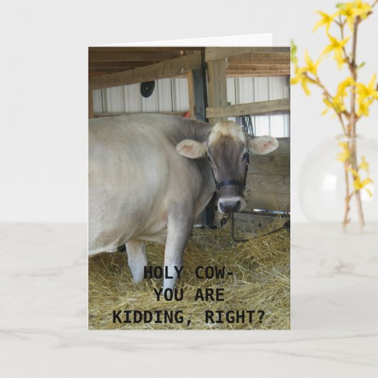 UDDERLY FAB 40ste VERJAARDAG HUMOR Kaart (Gele Bloem)