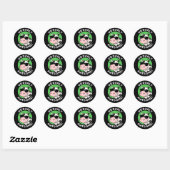 Udderly Geweldige Funny Koe Pun Dark BG Ronde Sticker (Vel)