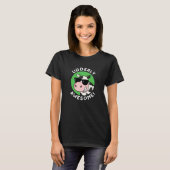 Udderly Geweldige Funny Koe Pun Dark BG T-shirt (Voorkant volledig)