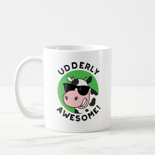 Udderly Geweldige Funny Koe Pun Koffiemok (Links)
