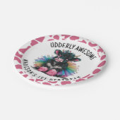 Udderly Geweldige Tutu Highland Koe Print Papieren Bordje (Gekanteld)