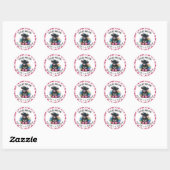 Udderly Geweldige Tutu Highland Koe Print Ronde Sticker (Vel)