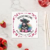 Udderly Geweldige Tutu Highland Koe Print Servet (Insitu)