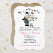 Udderly in Love Koe Couple Bride and Groom Wedding Kaart