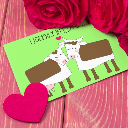 Udderly in Love Koeien Valentijn Post Kaart
