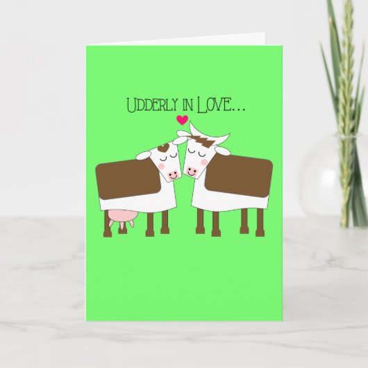 Udderly in Love Valentijns Kaart (Voorkant)