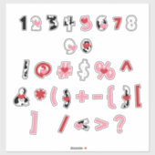 Udderly Love (cijfers) Sticker (Vel)