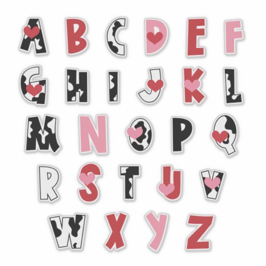 Udderly Love (hoofdletters) Sticker (Voorkant)