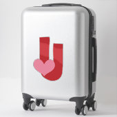 Udderly Loved (De letter U) Sticker (Koffer)