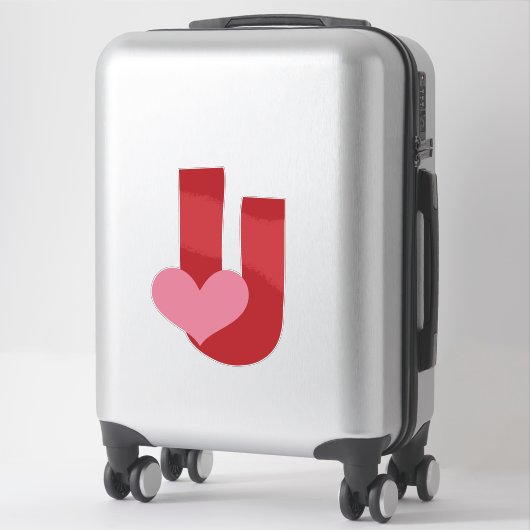 Udderly Loved (De letter U) Sticker (Koffer)