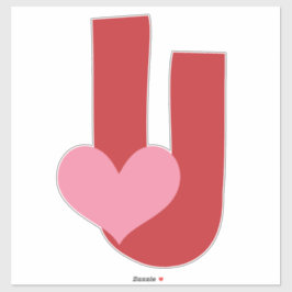 Udderly Loved (De letter U) Sticker