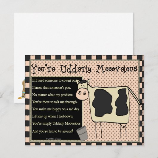 Udderly Moovelous Briefkaart (Voorkant / Achterkant)