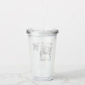 Udderly Ridiculous Punny Cow Acryl Drinkbeker (Achterkant)