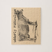 Udderly Ridiculous Punny Cow Legpuzzel (Verticaal)