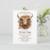 Udderly speciale Thanksgiving Highland Koe Kaart (Staand voorkant)