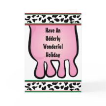 Udderly Wonderful Christmas Koe Kaart
