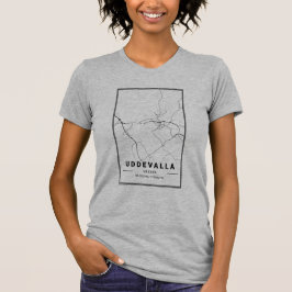 Uddevalla Zweden Stadsplattegrond | Minimalistisch T-shirt