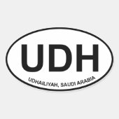 UDH ovale Sticker (Voorkant)