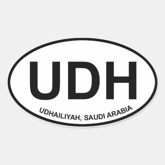 UDH ovale Sticker (Voorkant)