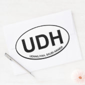 UDH ovale Sticker (Envelop)