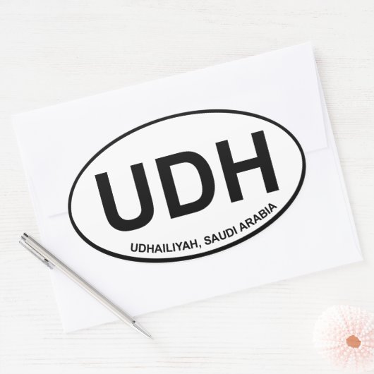 UDH ovale Sticker (Envelop)