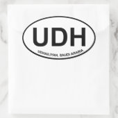 UDH ovale Sticker (Tas)